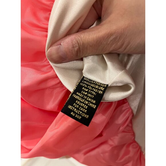 Betsey Johnson Evening Pink Ivory lace Cupcake Mini Dress Size 2 Strapless  EUC - Picture 11 of 11